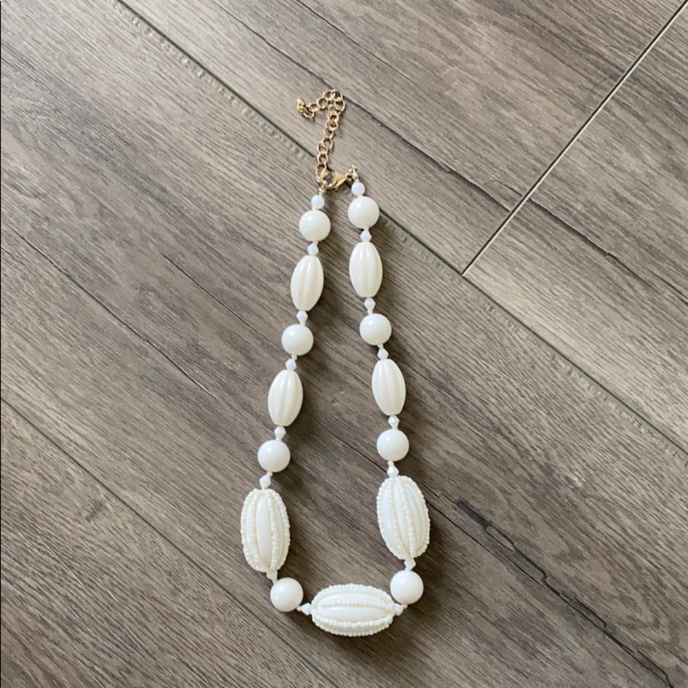 White beaded necklace